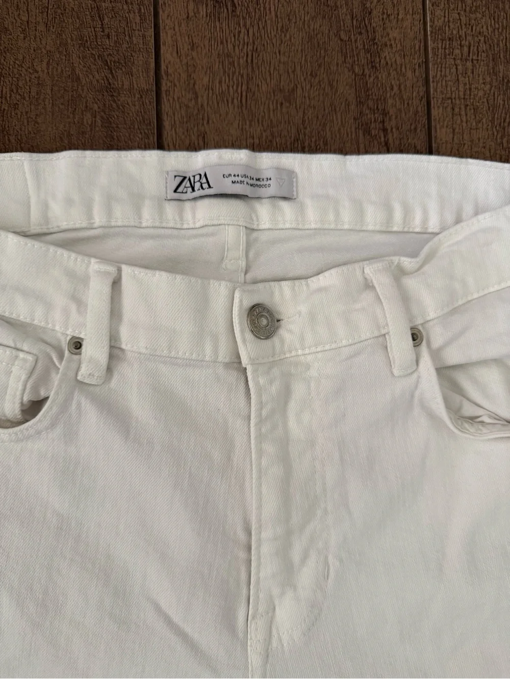 ZARA Jeans Men's White Casual Denim Pants  Men’s USA Sz 34 Inseam 30